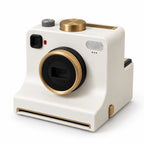 Brewcam latte art camera in cream and gold
